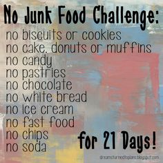 No Junk Food Challenge