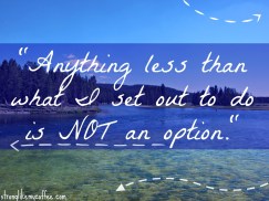 Long run - finish what you started