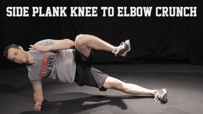 Side Plank Knee to Elbow Crunch STACK